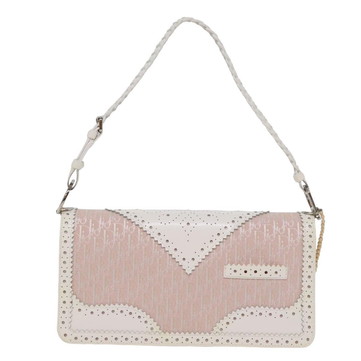 Dior Trotter Canvas Shoulder Bag Pink Canvas Shoulder Bag