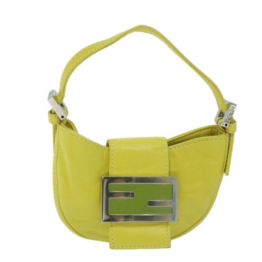 Fendi Green Leather Hand Bag