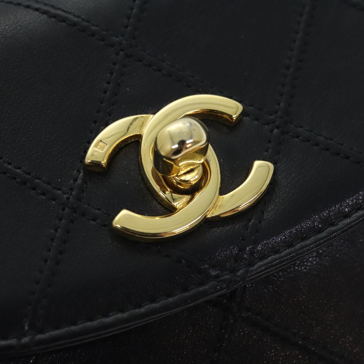 Chanel Coco Mark Black Leather Shoulder Bag