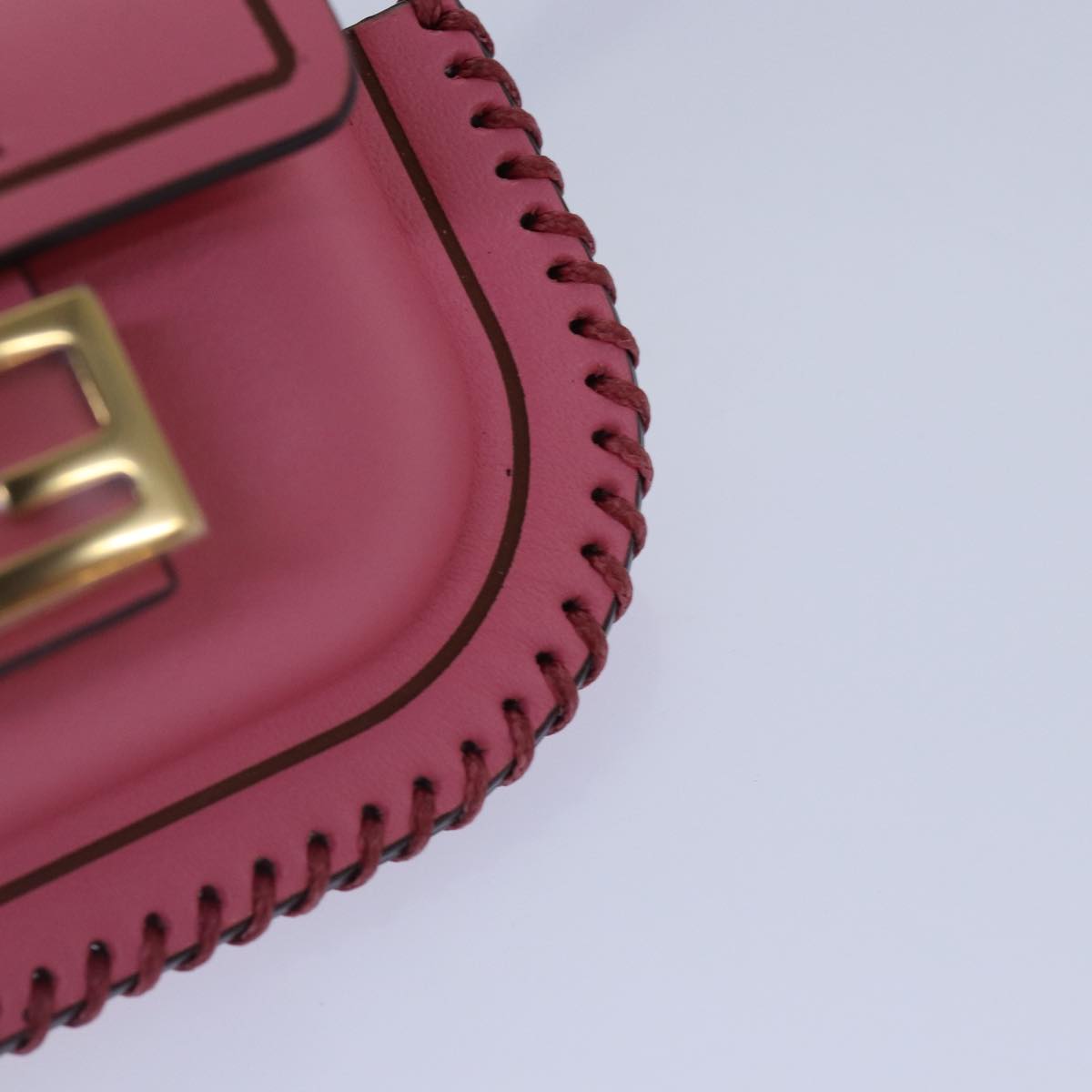 Fendi Baguette Pink Leather Clutch Bag