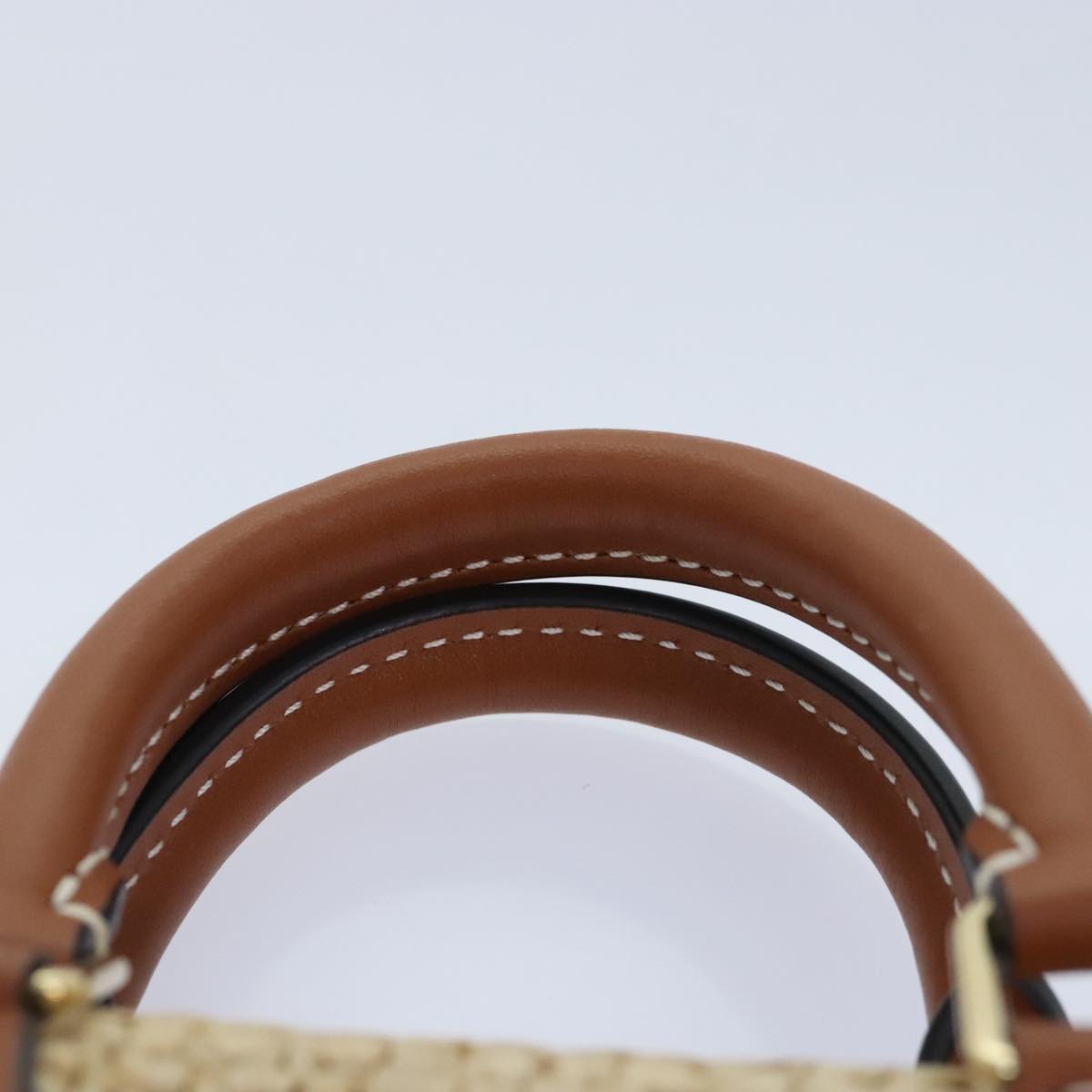 Louis Vuitton Nano Speedy Beige Synthetic Hand Bag