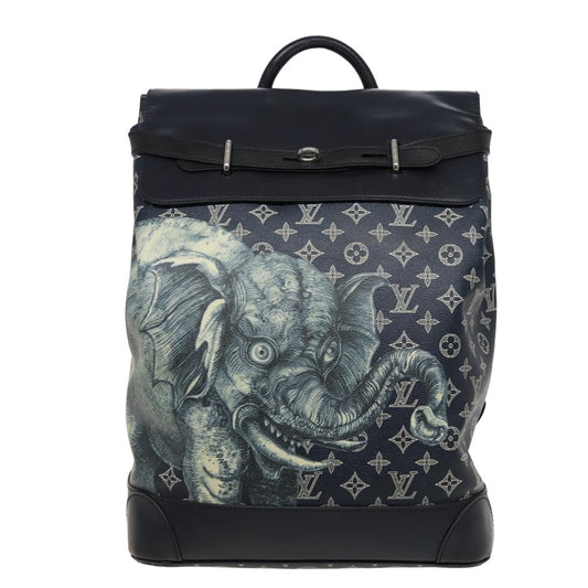 Louis Vuitton Steamer Black Canvas Backpack Bag