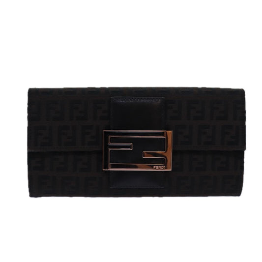 Fendi Brown Canvas Wallet Accessories