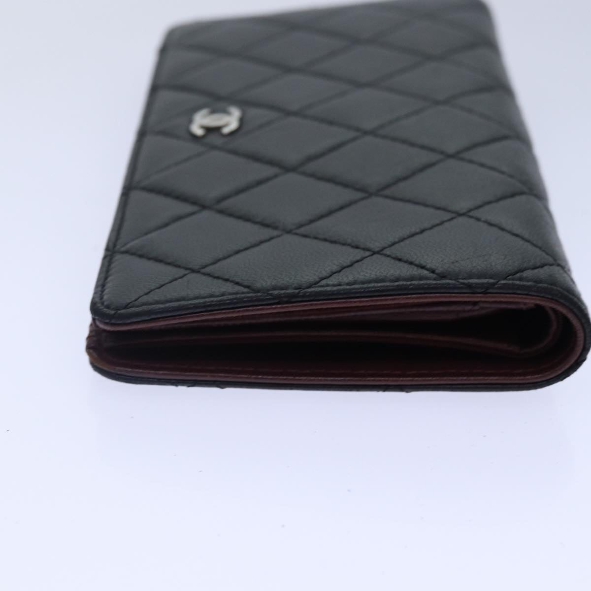 Chanel Matelassé Black Leather Wallet Accessories