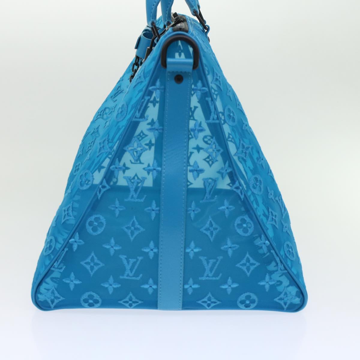 Louis Vuitton Keepall Bandouliere 50 Blue Synthetic Travel Bag