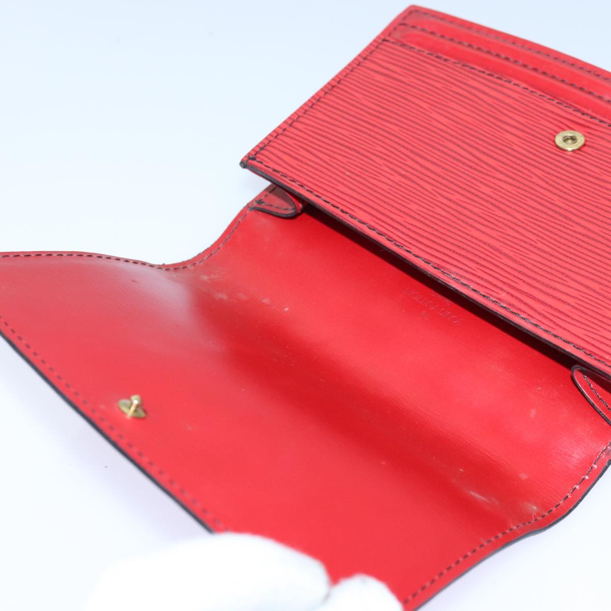 Louis Vuitton Tilsitt Red Silver Clutch Bag