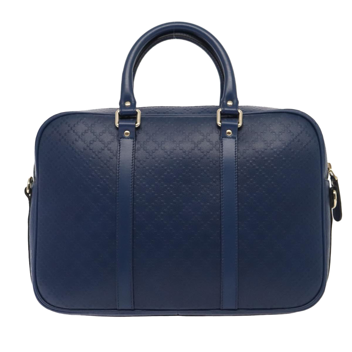 Gucci Diamante Navy Leather Briefcase Bag