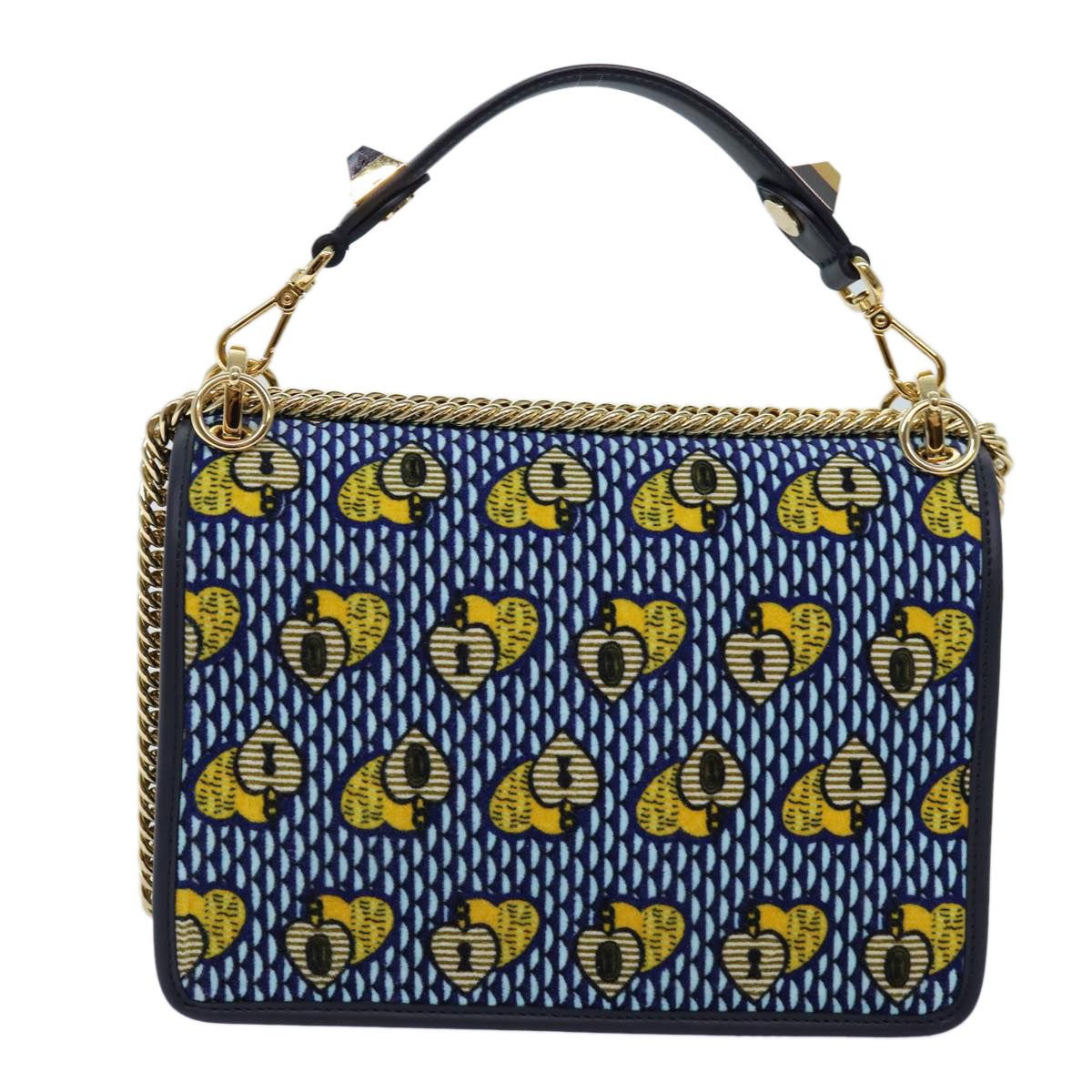 Fendi Blue Suede Shoulder Bag