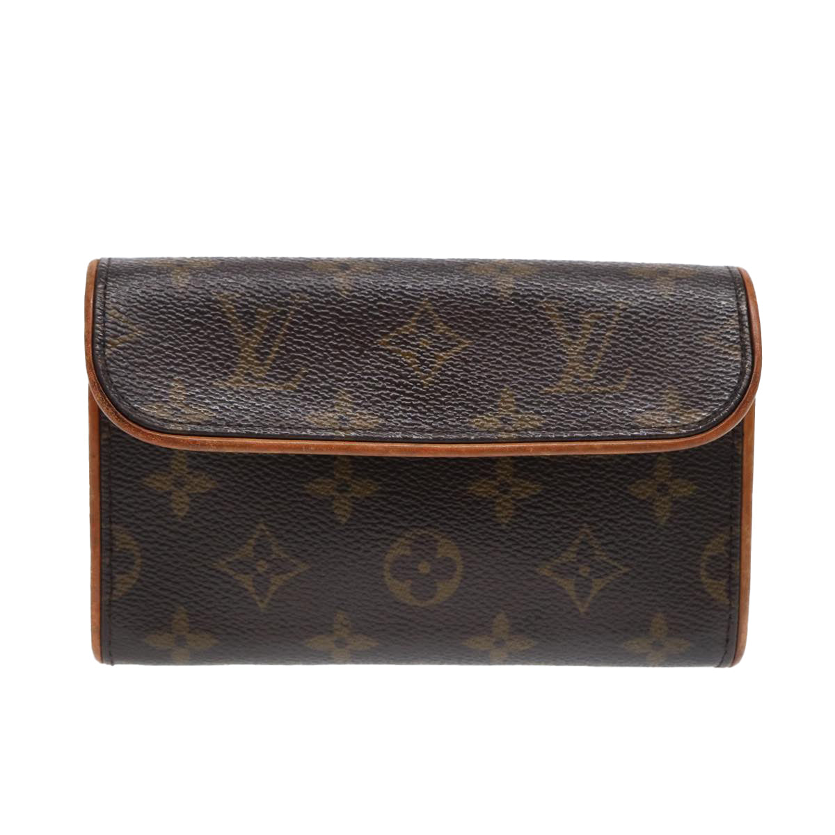 Louis Vuitton Florentine Brown Canvas Clutch Bag