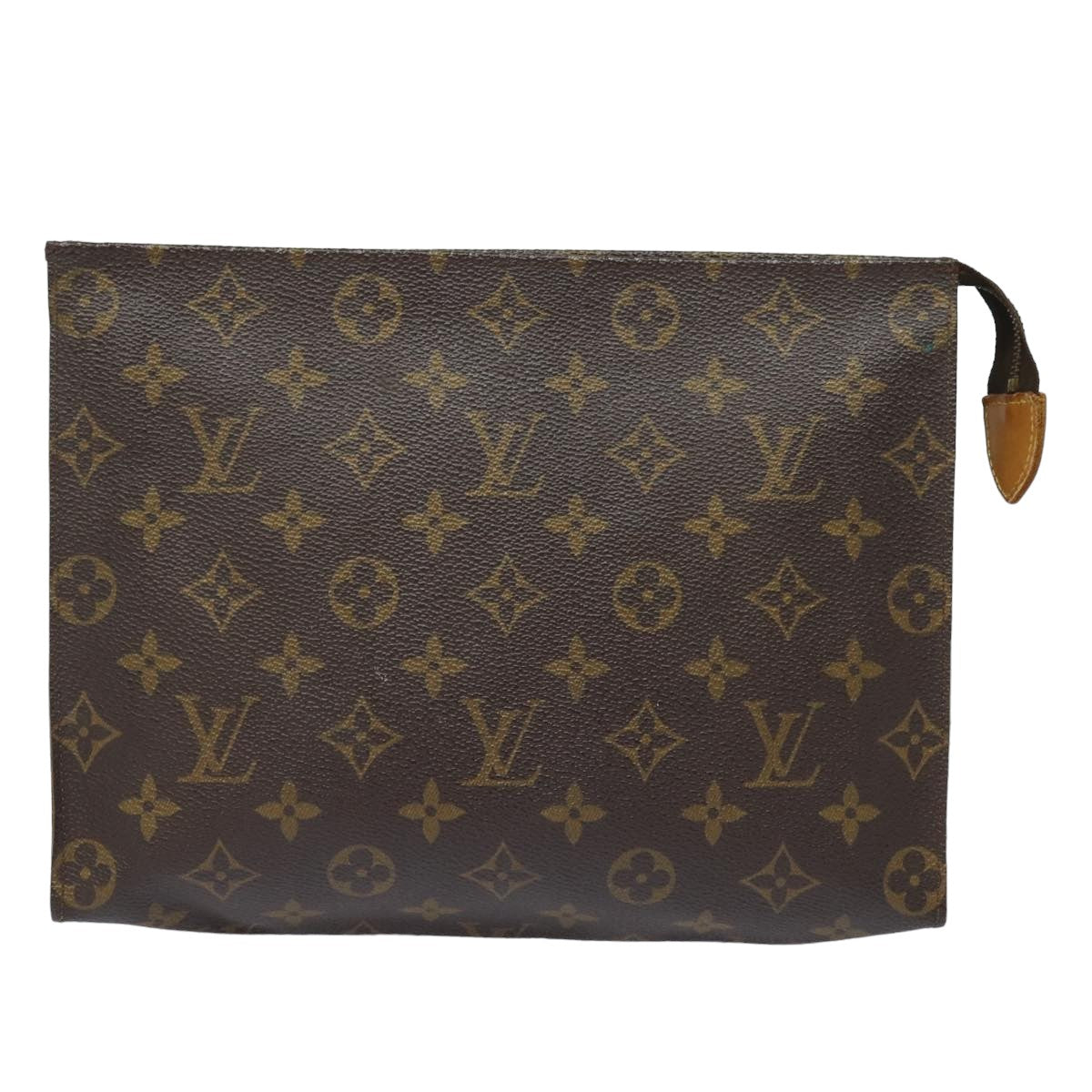 Louis Vuitton Poche Toilette Brown Canvas Clutch Bag