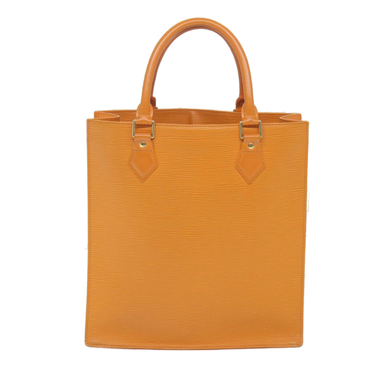 Louis Vuitton Sac Plat Orange Leather Hand Bag