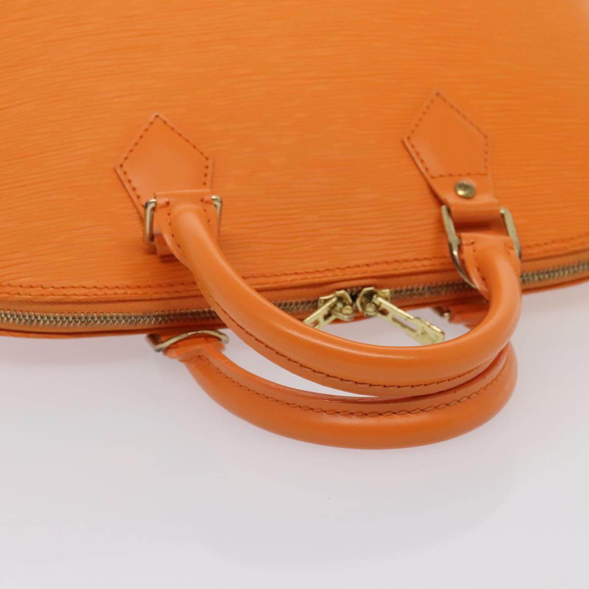 Louis Vuitton Alma Orange Leather Hand Bag