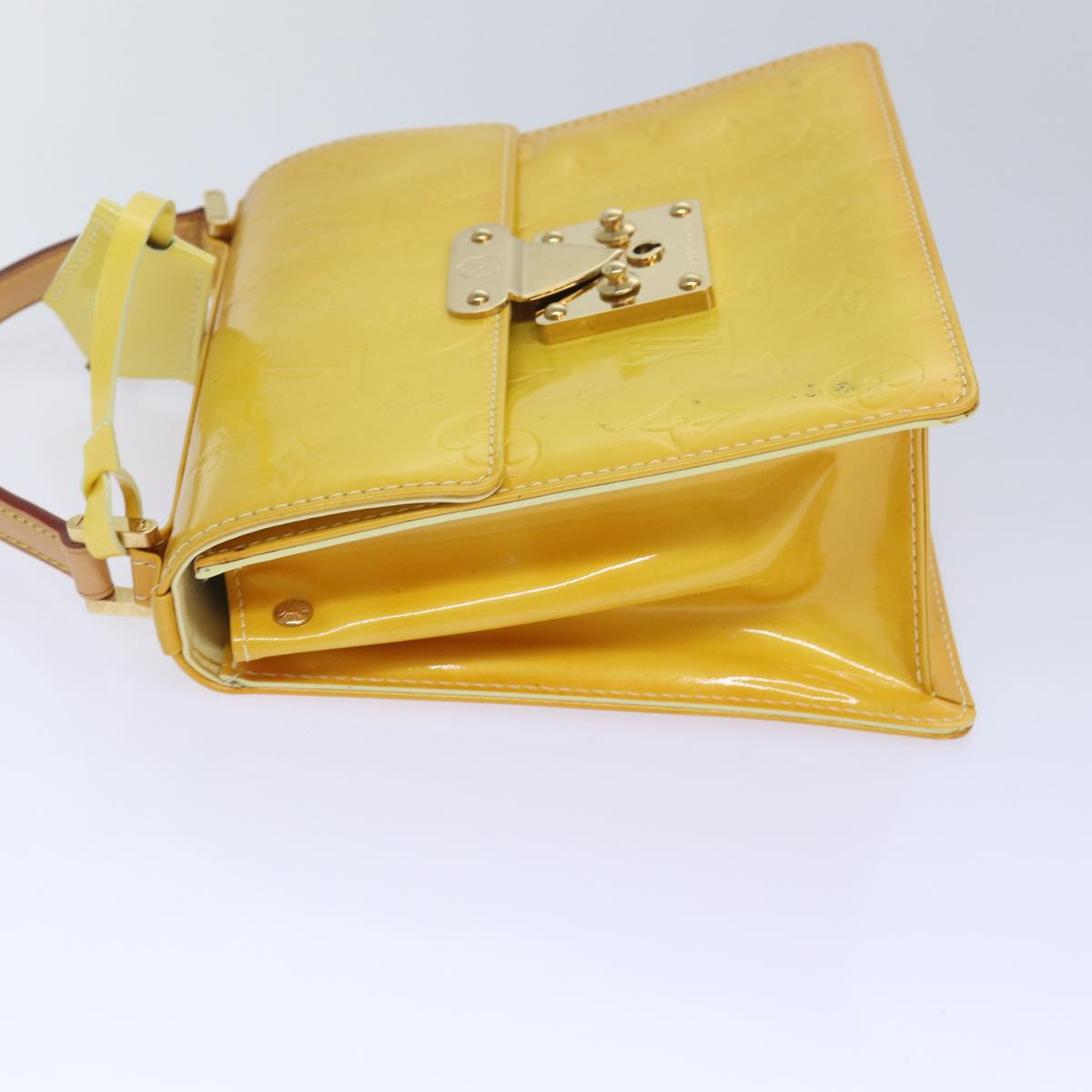 Louis Vuitton Spring Street Yellow Patent Leather Hand Bag