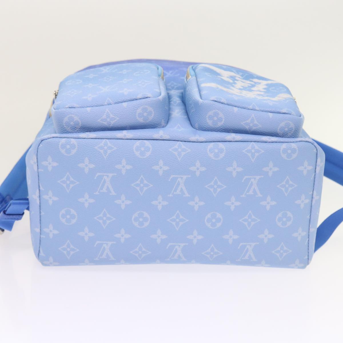 Louis Vuitton Blue Canvas Backpack Bag