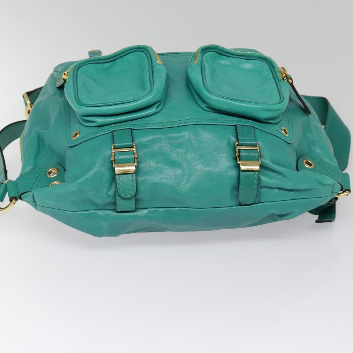 Gucci Green Leather Backpack Bag