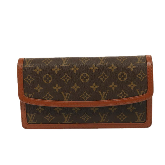 Louis Vuitton Pochette Dame Brown Canvas Clutch Bag