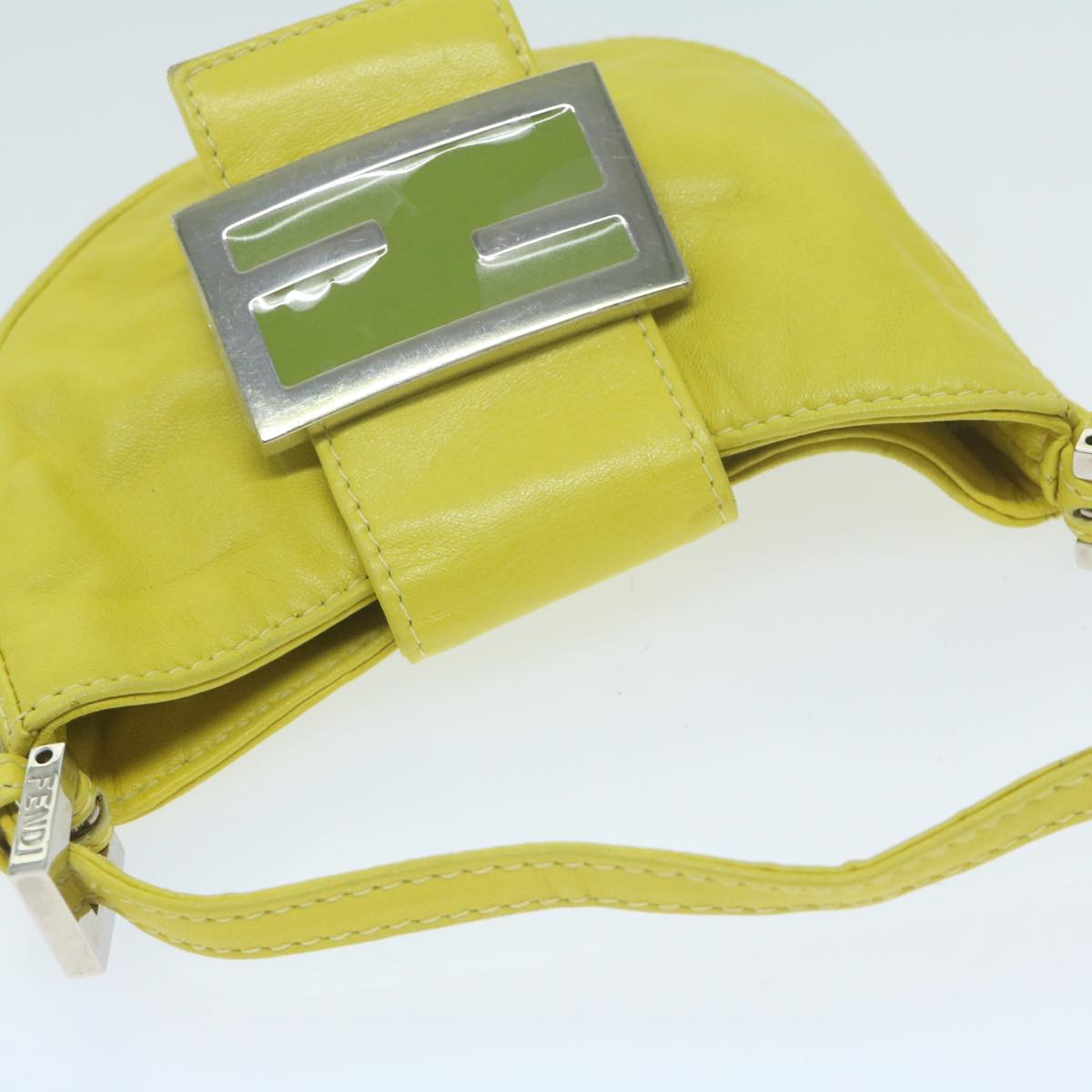 Fendi Green Leather Hand Bag