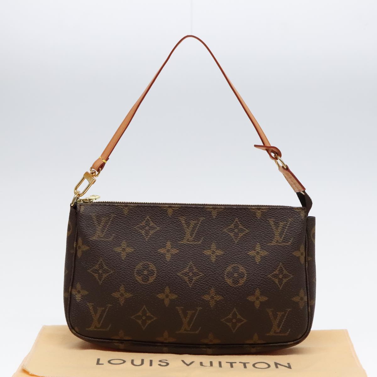 Louis Vuitton Pochette Accessoire Brown Canvas Clutch Bag