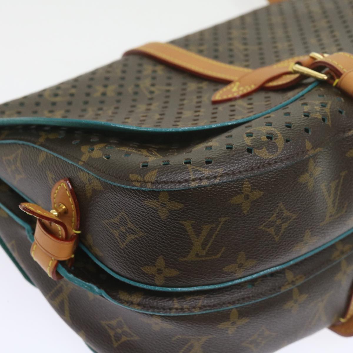 Louis Vuitton Saumur Brown Canvas Shoulder Bag