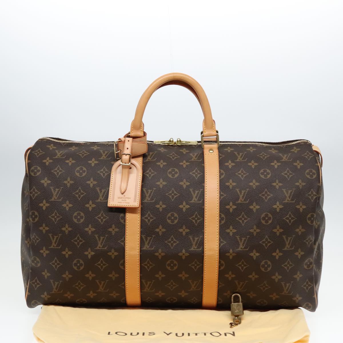 Louis Vuitton Keepall 50 Brown Canvas Travel Bag