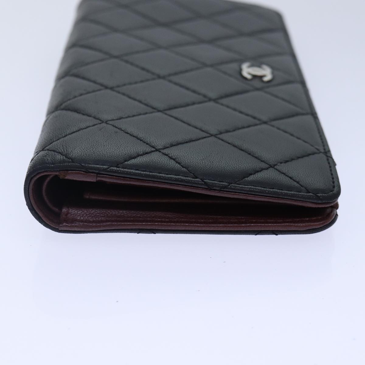 Chanel Matelassé Black Leather Wallet Accessories