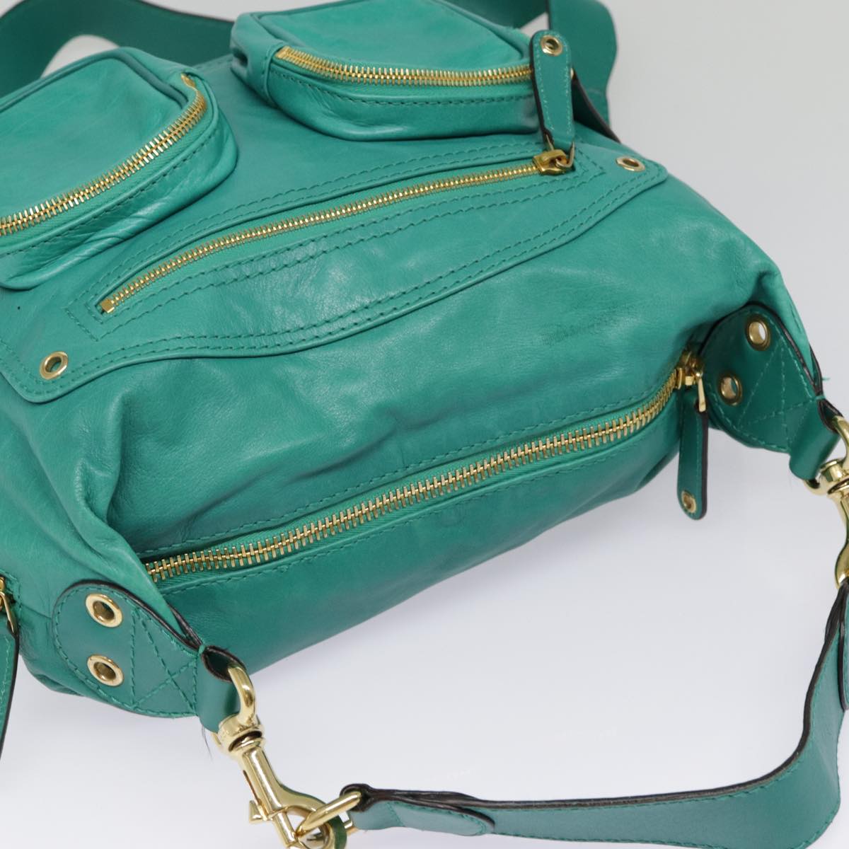 Gucci Green Leather Backpack Bag