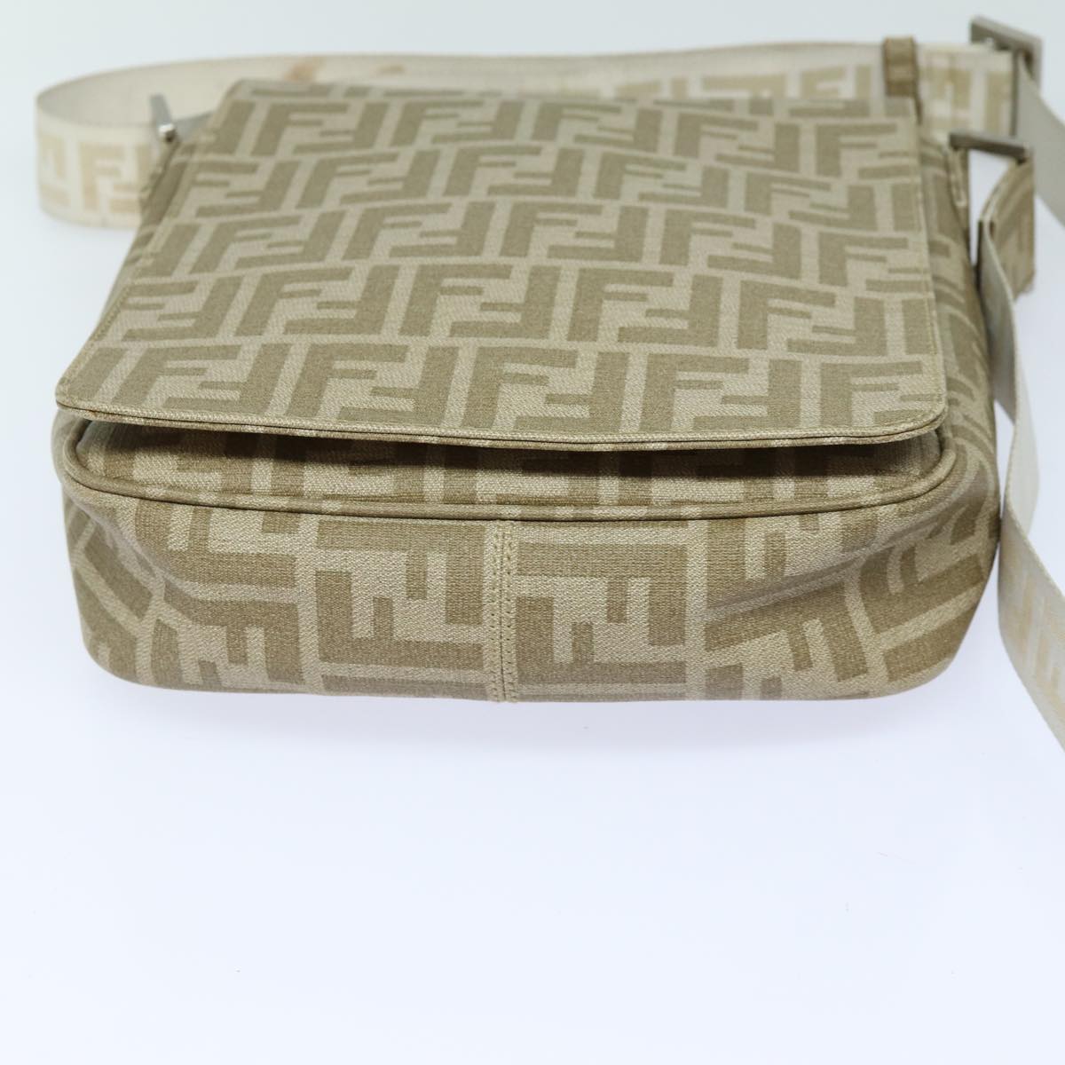 Fendi Zucca Beige Canvas Shoulder Bag