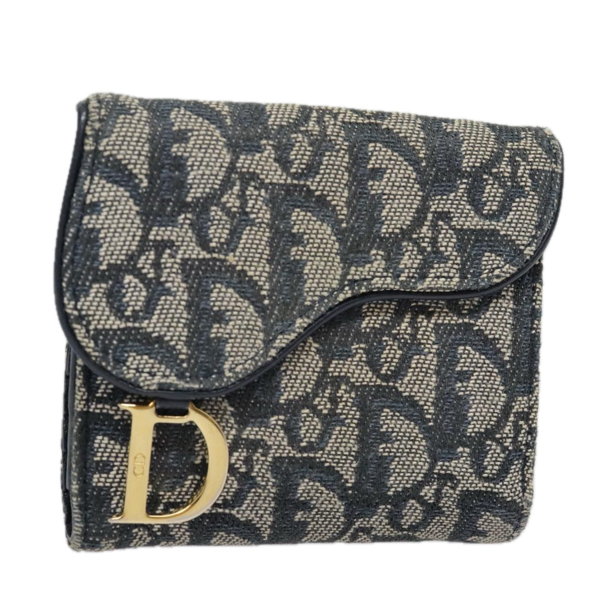 Dior Saddle Navy Canvas Wallet Accessories