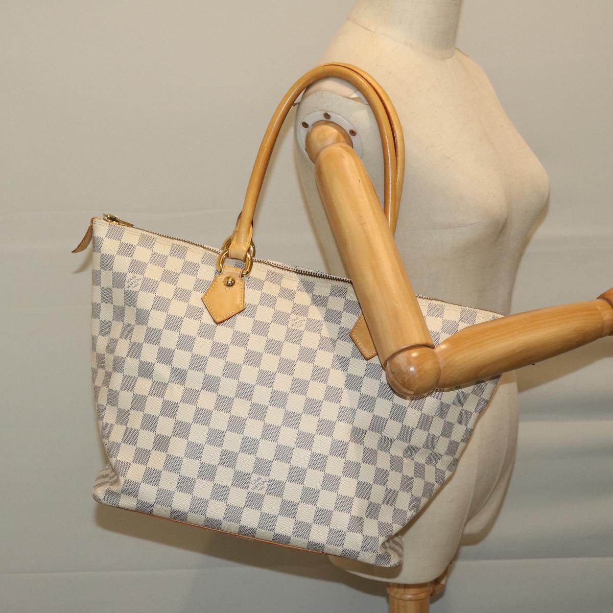 Louis Vuitton Saleya Beige Canvas Tote Bag