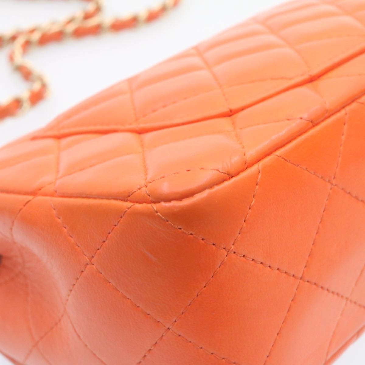 Chanel Timeless Orange Leather Shoulder Bag