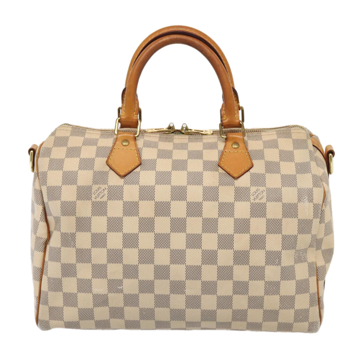 Louis Vuitton Speedy Bandoulière 30 White Canvas Hand Bag