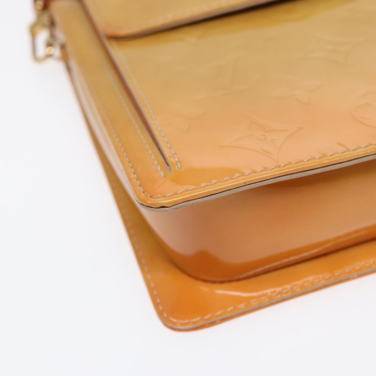 Louis Vuitton Mott Beige Patent Leather Clutch Bag