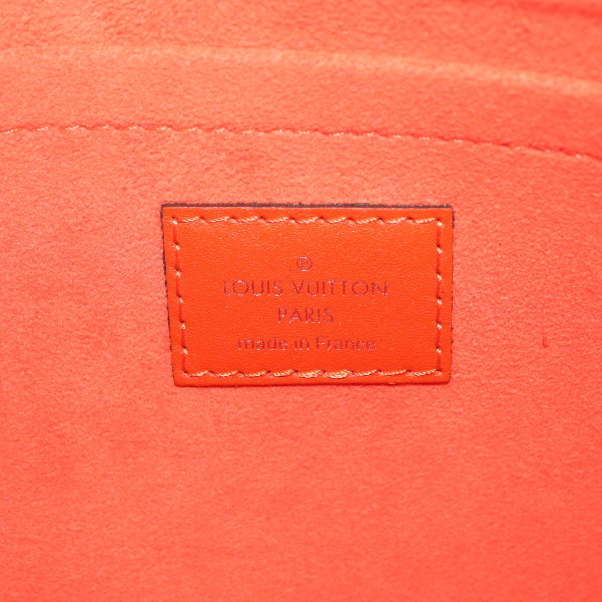 Louis Vuitton Neverfull Orange Leather Tote Bag