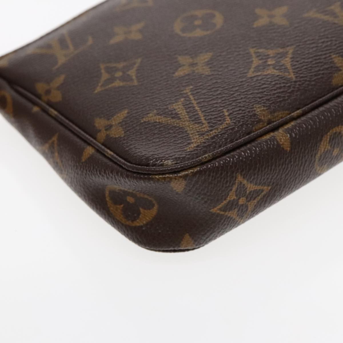 Louis Vuitton Pochette Accessoire Brown Canvas Clutch Bag