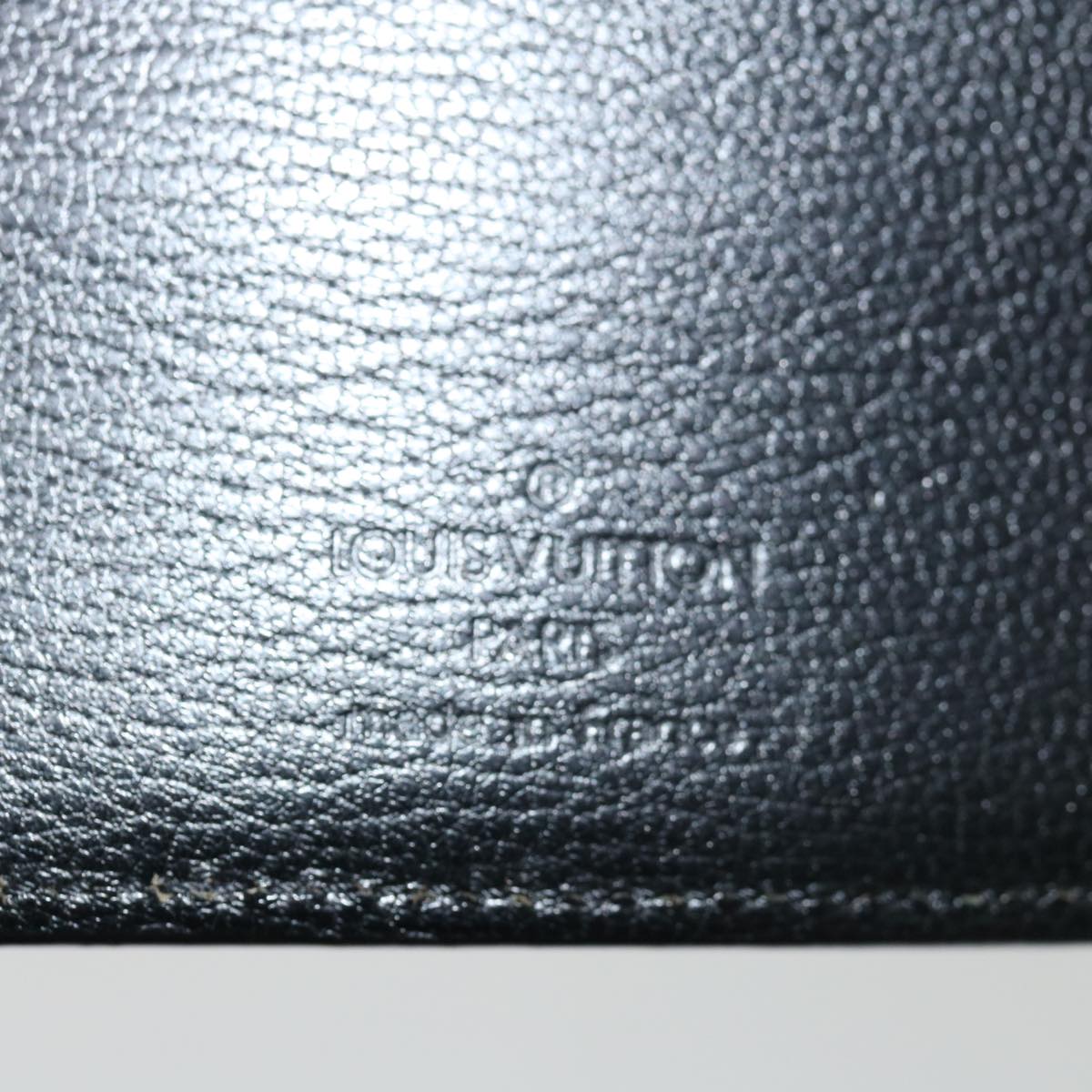 Louis Vuitton Agenda MM Black Leather Wallet Accessories