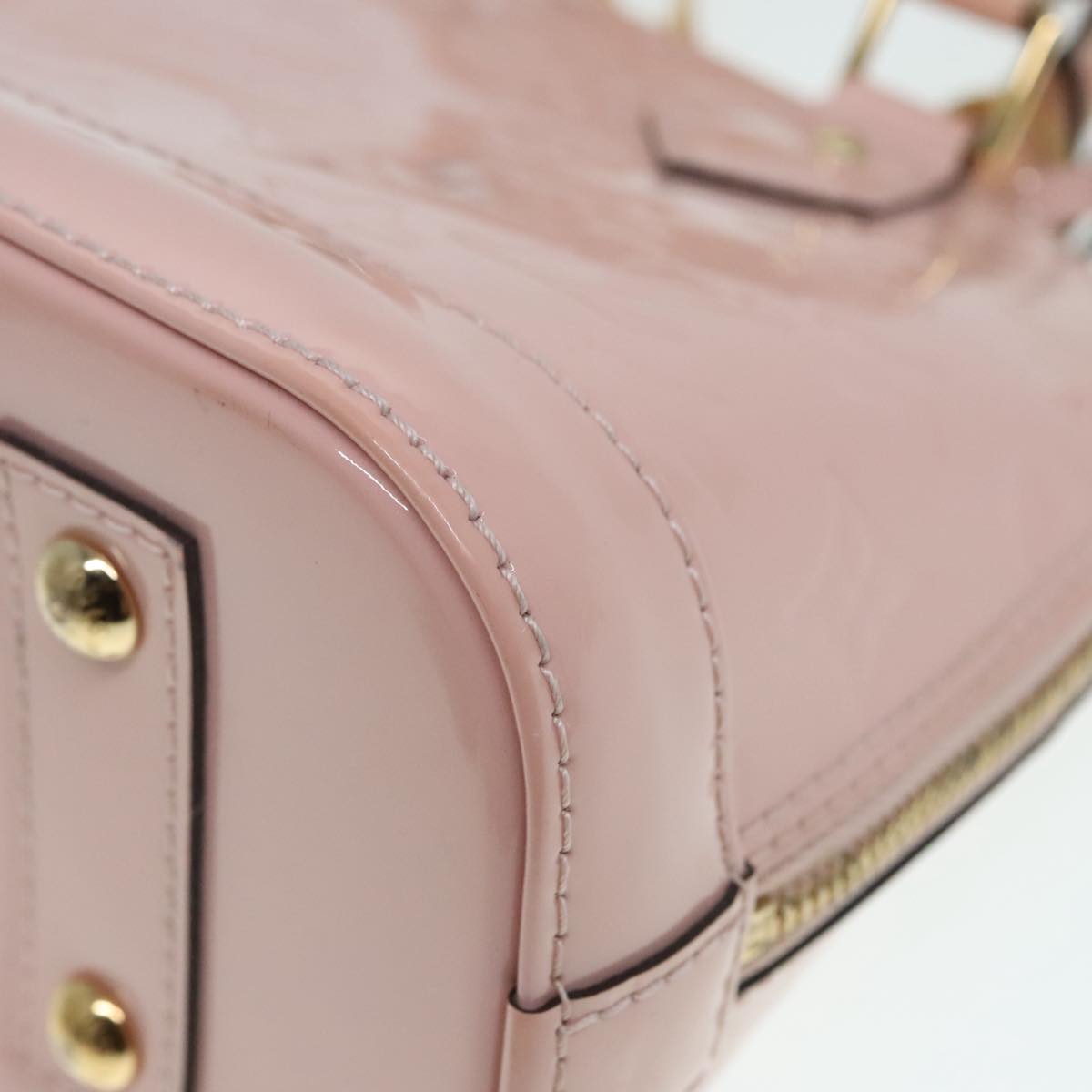 Louis Vuitton Alma BB Pink Patent Leather Hand Bag