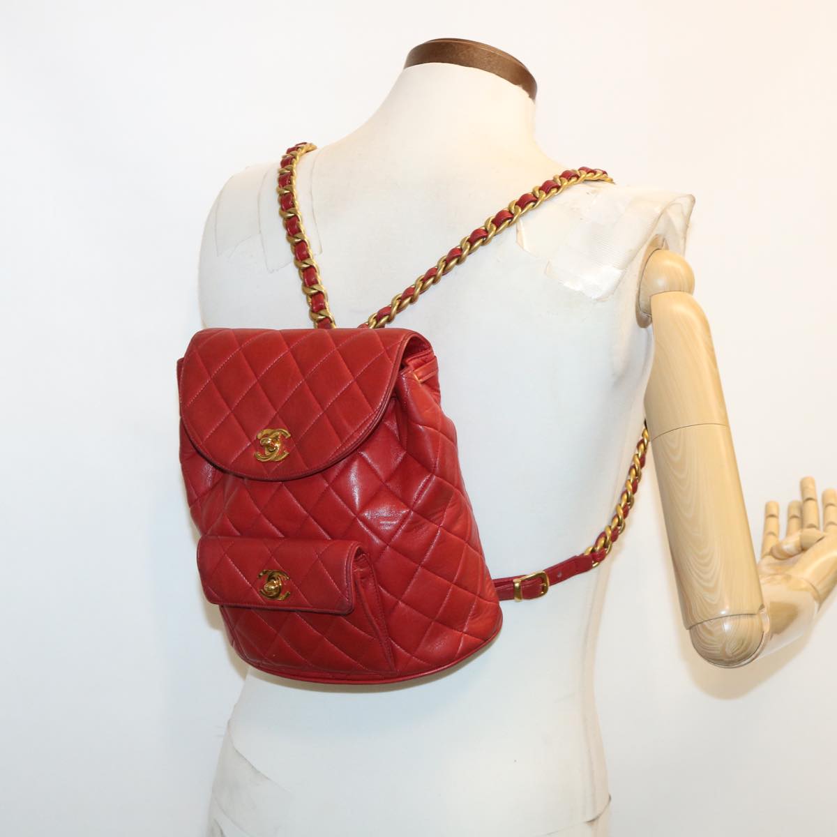 Chanel Duma Red Leather Backpack Bag