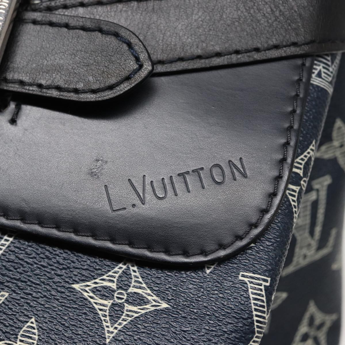 Louis Vuitton Steamer Black Canvas Backpack Bag