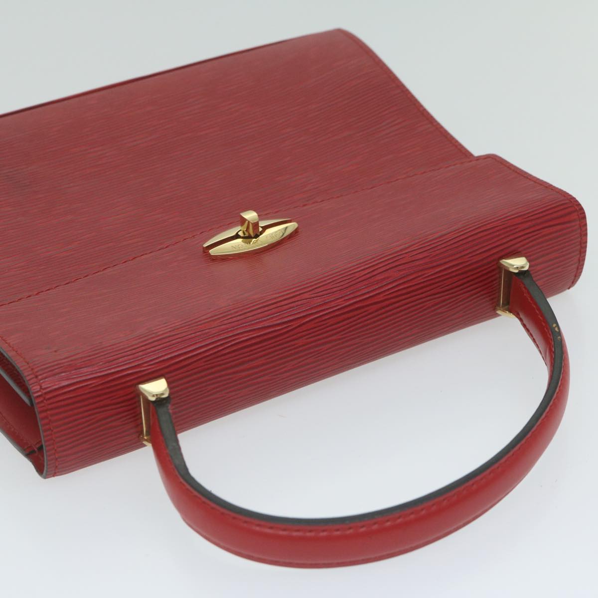 Louis Vuitton Malesherbes Red Leather Hand Bag