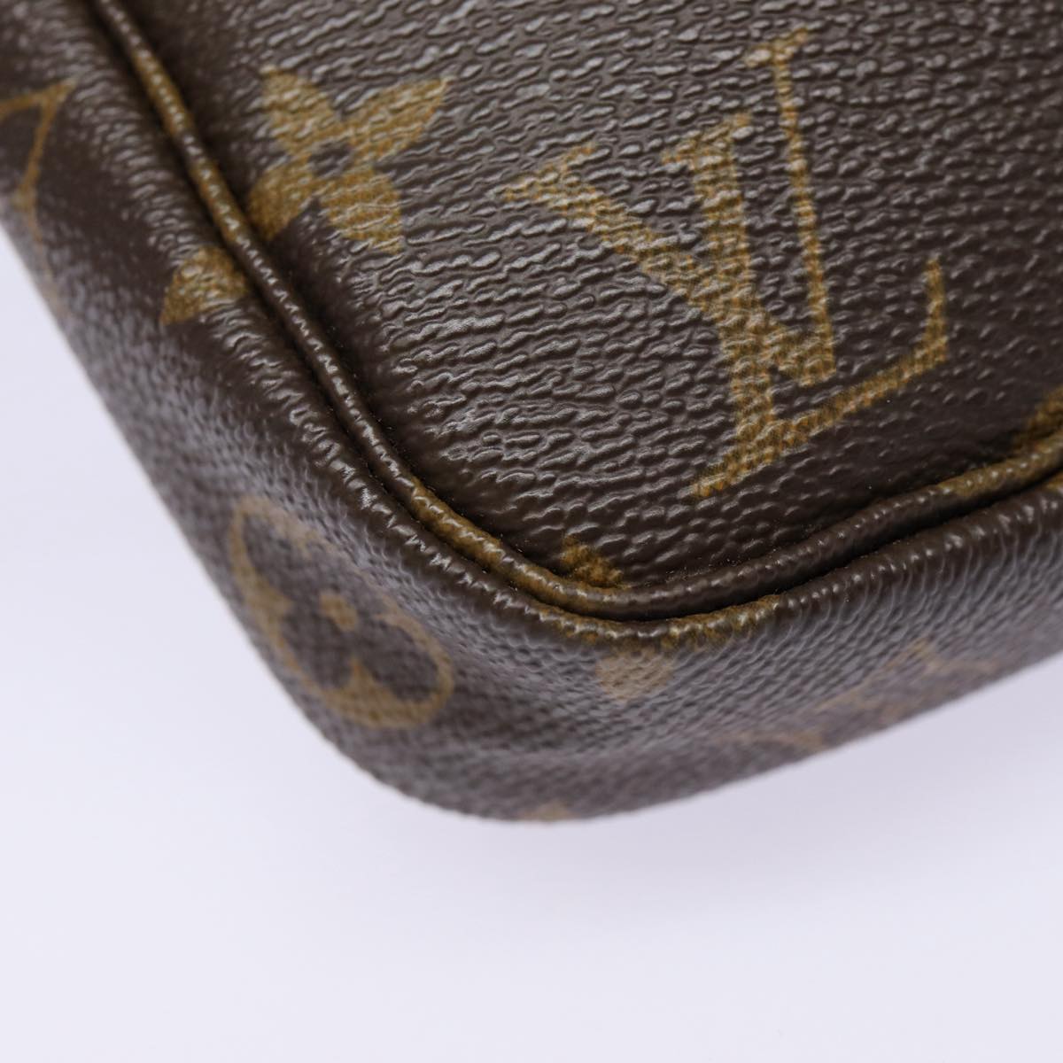 Louis Vuitton Pochette Accessoire Brown Canvas Clutch Bag