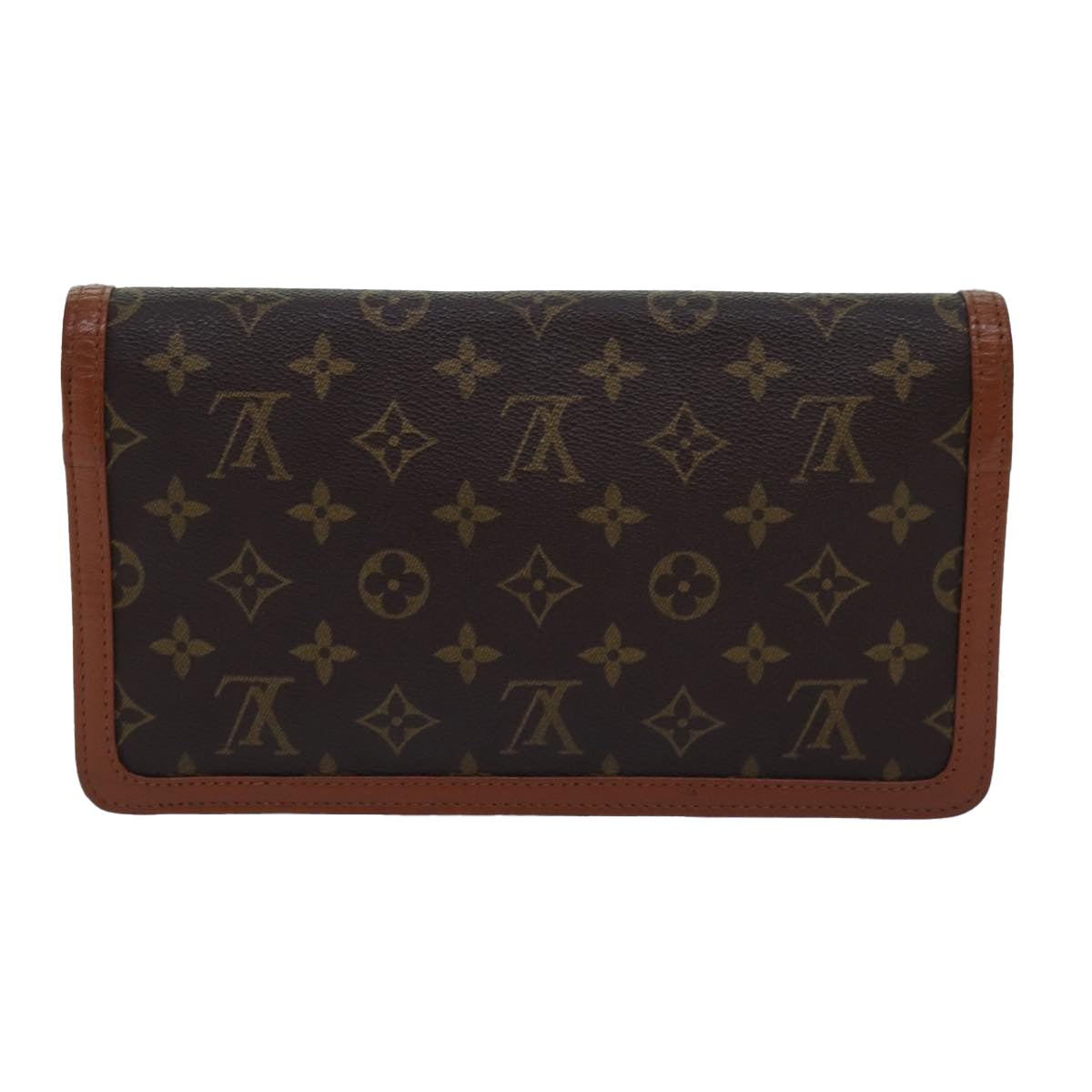 Louis Vuitton Pochette Dame Brown Canvas Clutch Bag