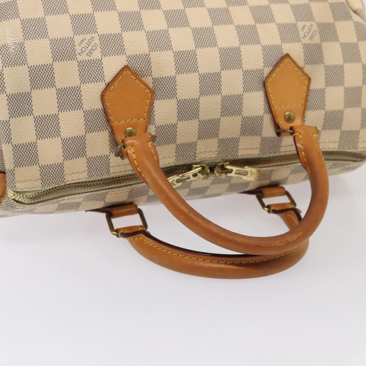 Louis Vuitton Speedy Bandoulière 30 White Canvas Hand Bag