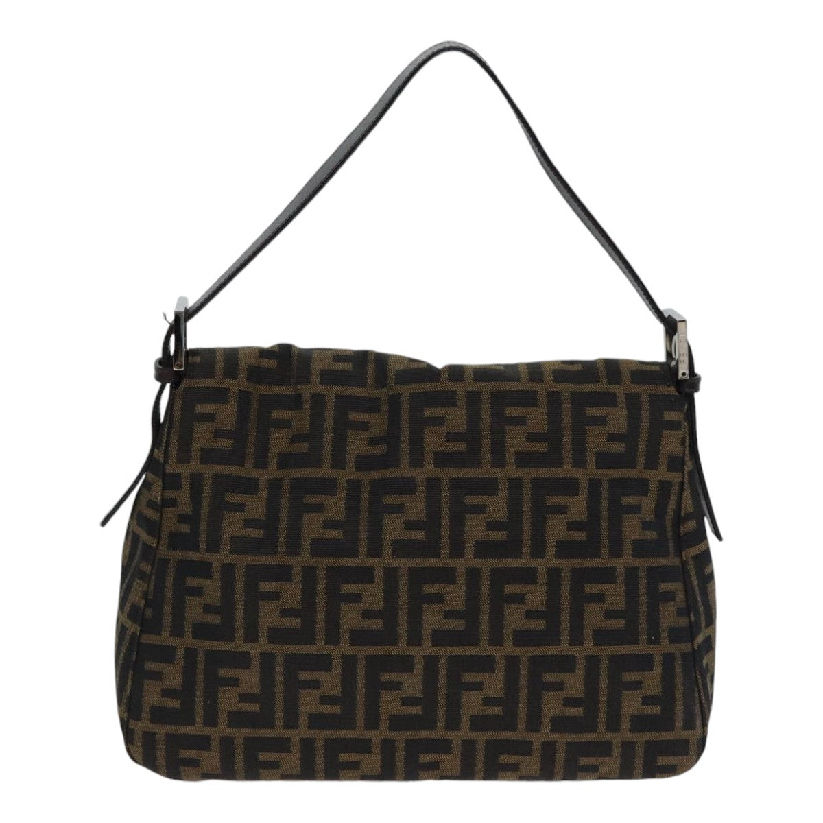 Fendi Mamma Baguette Brown Canvas Shoulder Bag