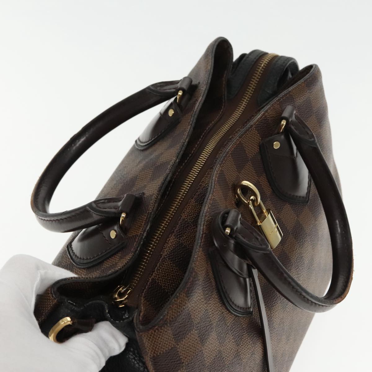 Louis Vuitton Normandy Brown Canvas Hand Bag