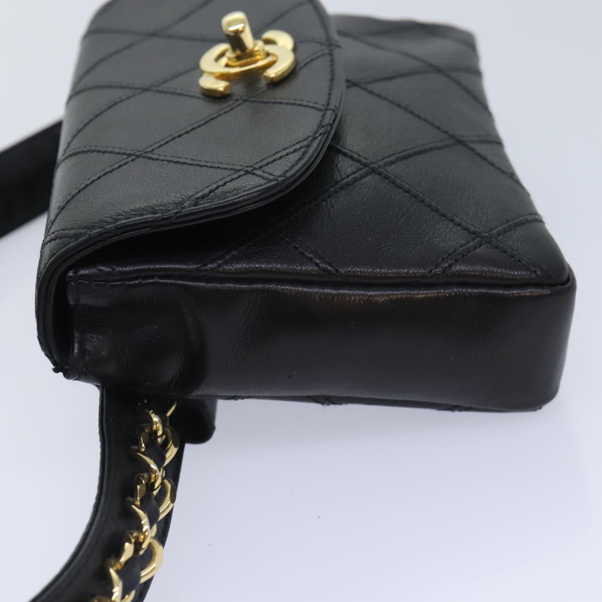 Chanel Coco Mark Black Leather Shoulder Bag