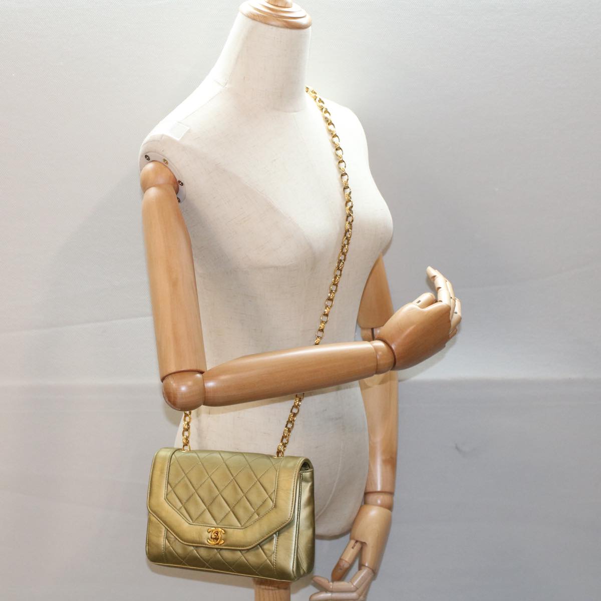 Chanel Gold Pony-style Calfskin Shoulder Bag