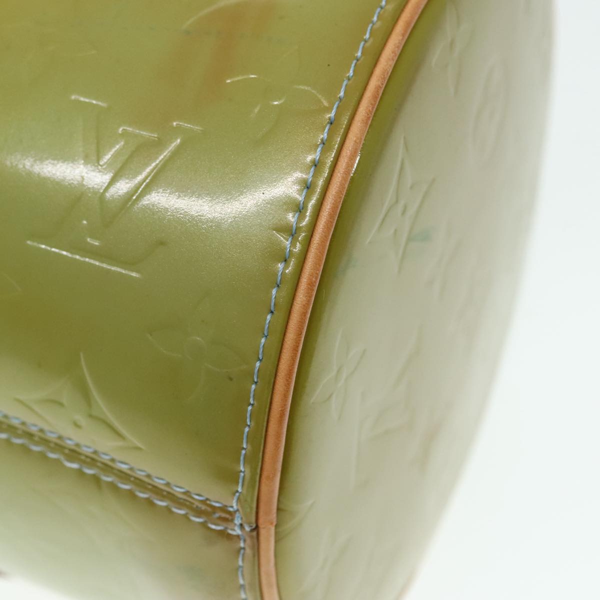 Louis Vuitton Bedford Green Patent Leather Hand Bag