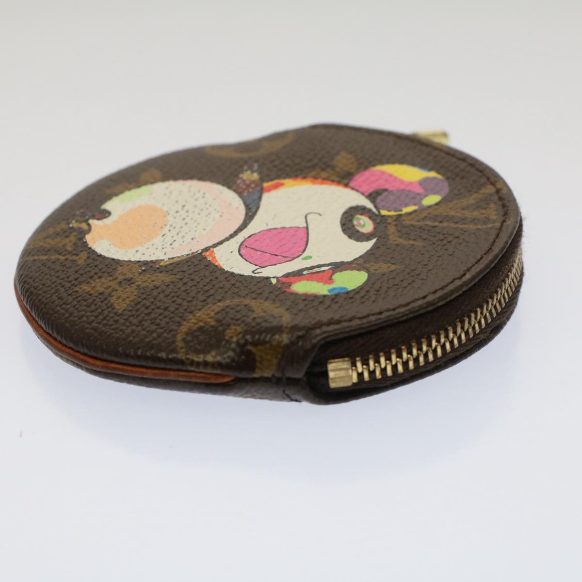 Louis Vuitton Porte Monnaie Rond Brown Canvas Wallet Accessories