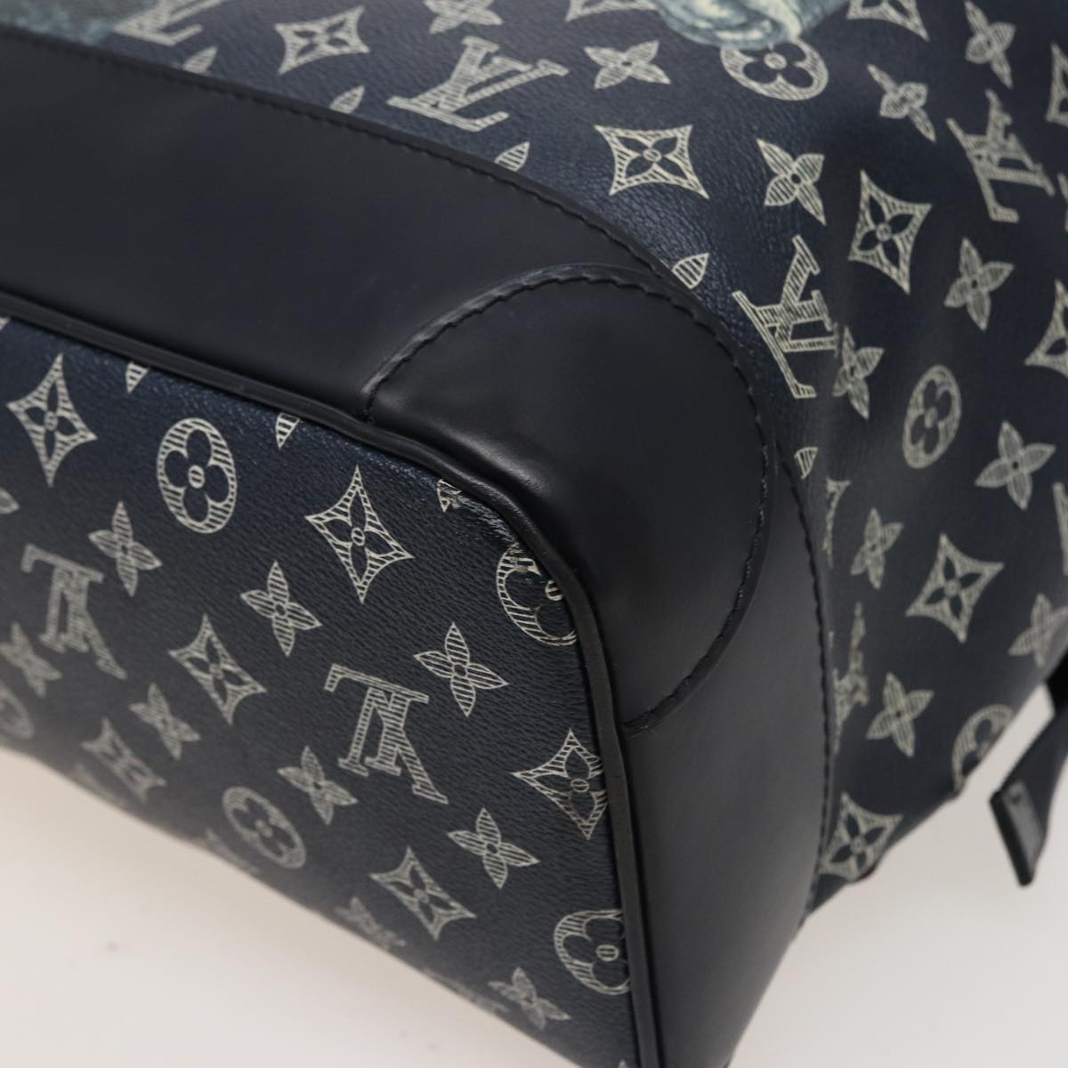 Louis Vuitton Steamer Black Canvas Backpack Bag