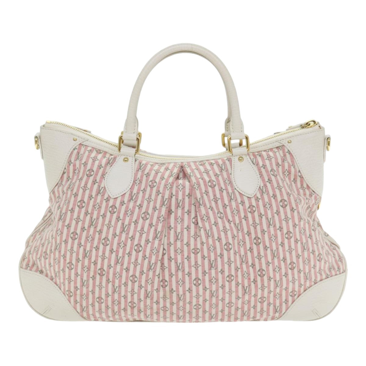 Louis Vuitton Croisette Pink Cotton Hand Bag